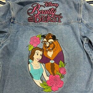 Cakeworthy Disney Beauty and the Beast Denim Jacket size Large